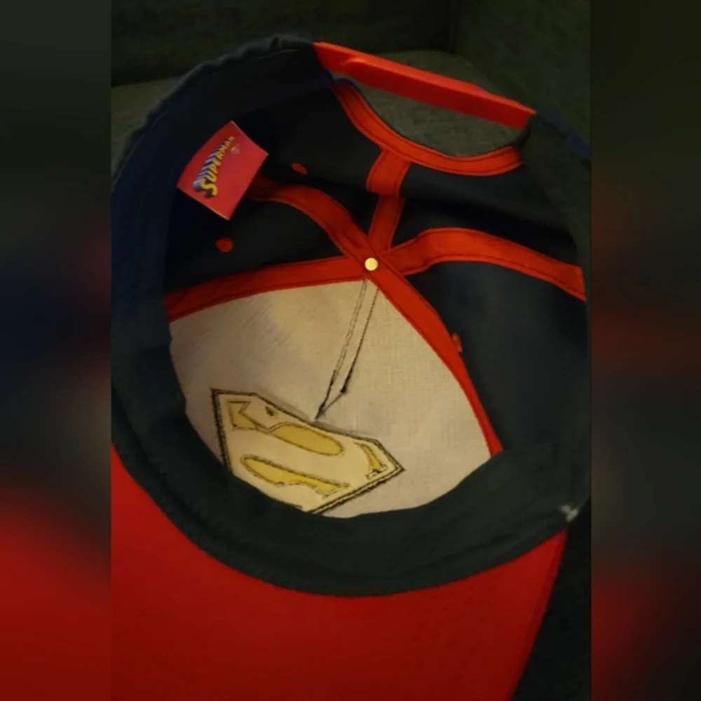 Superman Boys Hat Blue Snap Back Logo DC Comics Vintage Cap‎